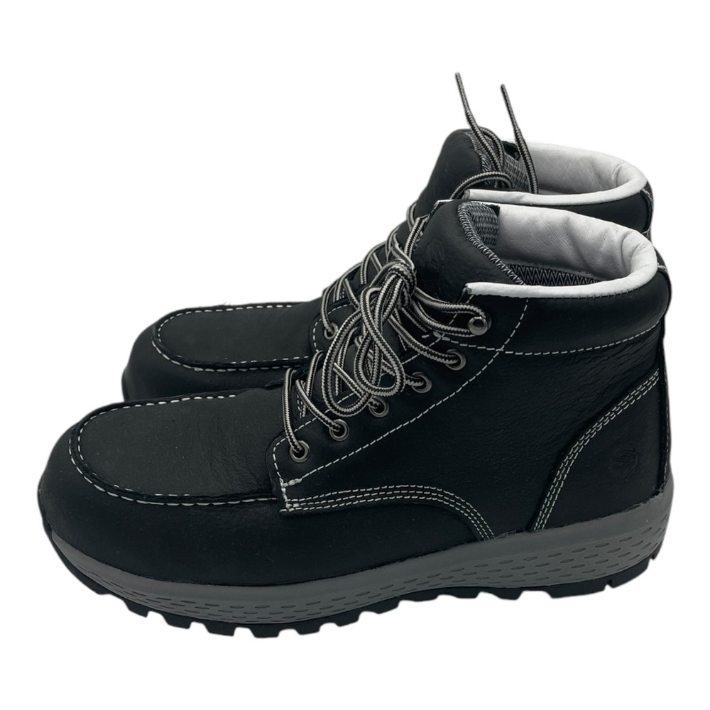 SUREWAY Men's 4" Composite Toe Lightweight Casual Wedge Moc Toe Work Boots